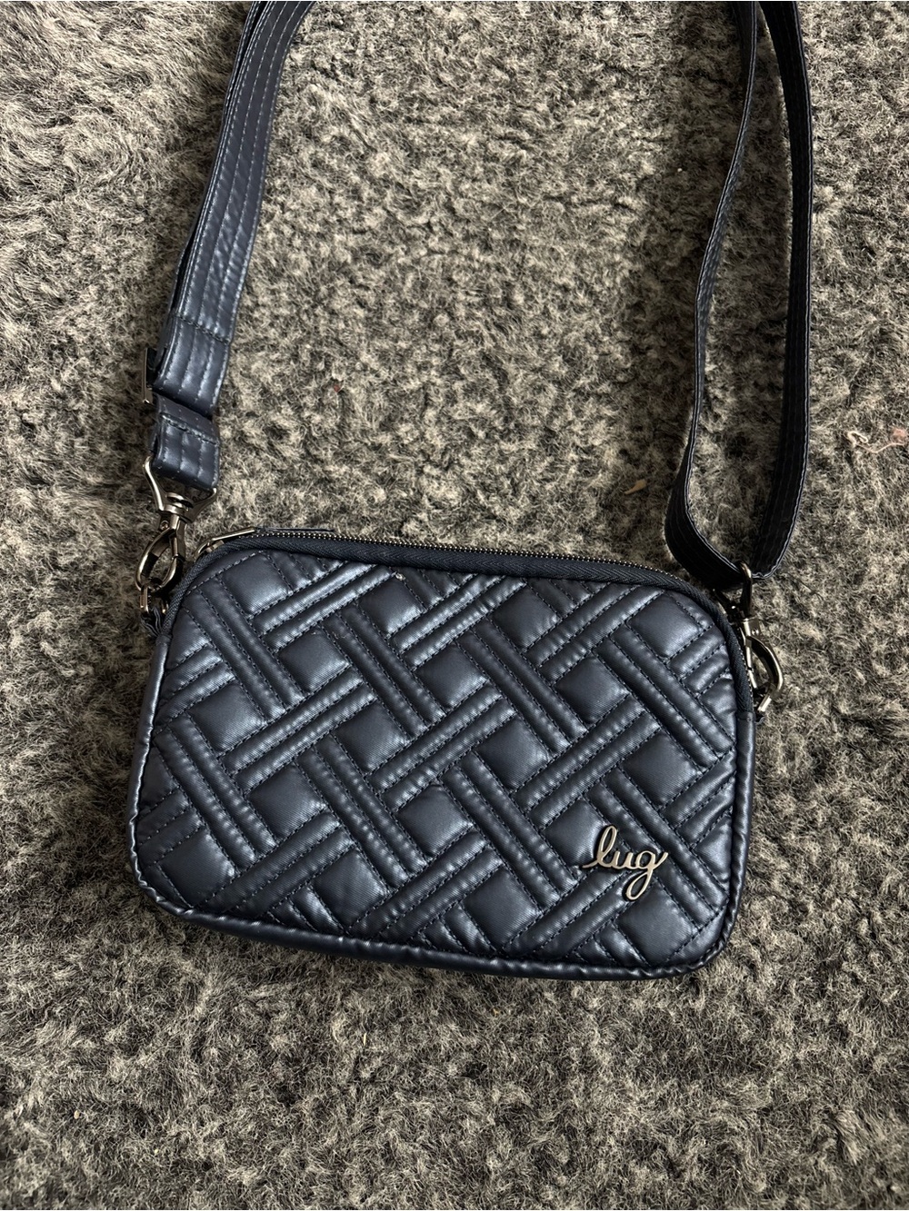 Lug Coupe convertible crossbody metallic blue bag - Picture 3 of 8